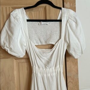 ASTR White Puff Sleeve Dress